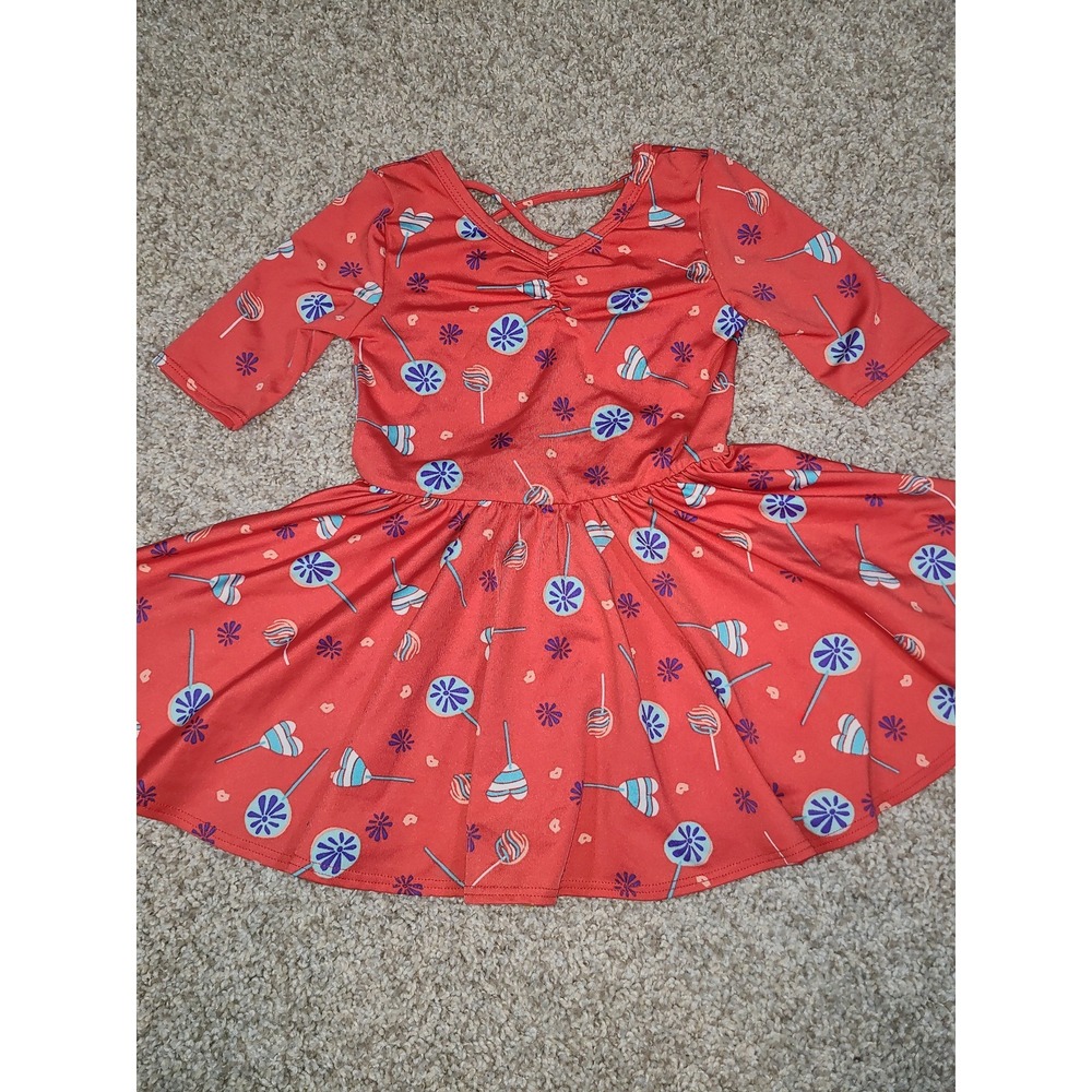 DotDotSmile‎ Toddler Twirl Dress 2t Red & Pink Candy Hearts